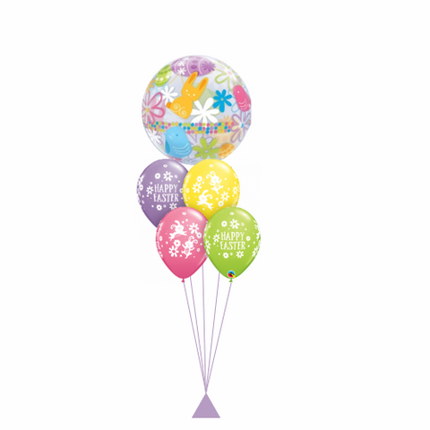 Happy Easter Bunny Latex Balloon Bouquet