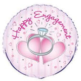 Happy Engagement Hearts & Ring Foil Balloon