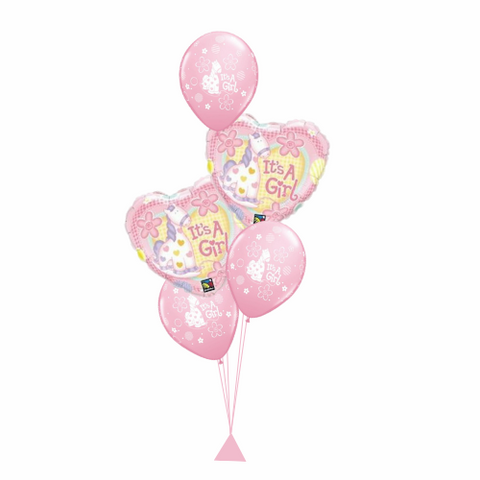 It's a Girl Soft Pony Balloon Bouquet