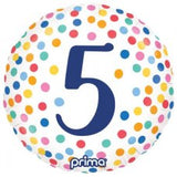 5th Birthday Multi Coloured Confetti Foil Balloon