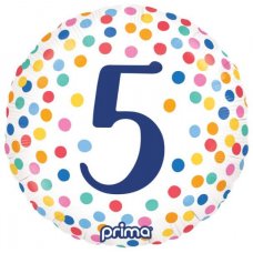 5th Birthday Multi Coloured Confetti Foil Balloon