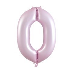Matte Pastel Number 0 Pink Megaloon Balloon (86cm)