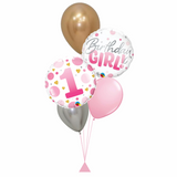 Pink Birthday Girl Balloon Bouquet  Age 1 - 5  Available