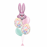 Pink Bunny and Eggs Balloon Bouquet