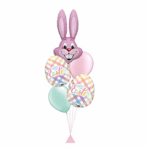 Pink Bunny and Eggs Balloon Bouquet