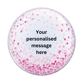 Personalised Pink Confetti Bubble Balloon
