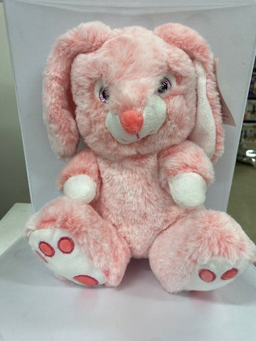 Pink Floppy Bunny Soft Toy Sitting at 25cm