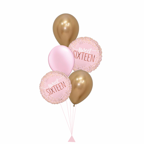Pink Sweet Sxteen Balloon Bouquet