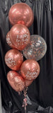 Rose Gold Happy Birthday Balloon Bouquet