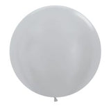 Metallic Silver (60cm) Latex Balloon
