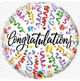 Congratulations Streamers Foil Balloon