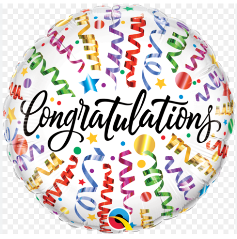 Congratulations Streamers Foil Balloon