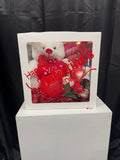 Happy Valentine's Day Champagne Bear Balloon Gift Box