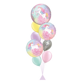 Soft Pastel Unicorn Birthday Balloon Bouquet