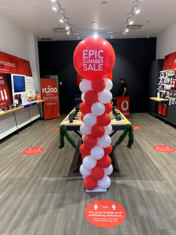 Balloon Column with 3ft Customised topper