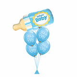 Welcome Baby Boy Bottle Balloon Bouquet