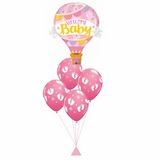 Welcome Baby Girl Balloon Bouquet