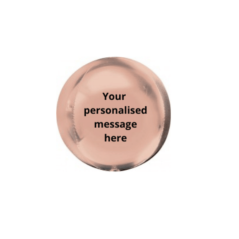 Personalised Rose Gold Orbz Balloon