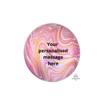 Personalised Pink & Gold Orbz Balloon