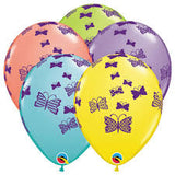 5 x Butterfly Latex Balloons (2 - 3 days float time)