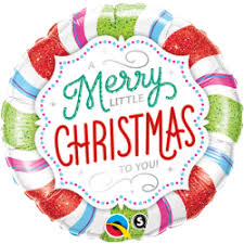 A Merry Little Christmas To You : Candy Swirl Foil Balloon