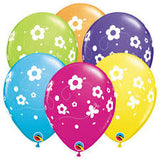3 x Flowers Latex Balloons (2 - 3 days float time)