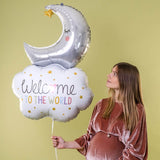 Welcome to the World Foil Shape Balloon - Brisbane Balloons