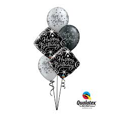 Happy Birthday Elegant Sparkles Balloon Bouquet