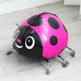 Pink Lady Beetle Walking Pet Balloon