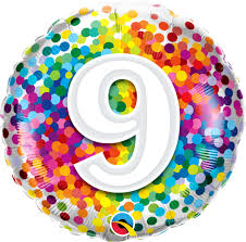 9 Confetti Foil Balloon