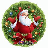 Santa Wreath Foil Balloon