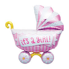 It's a Girl Pram Balloon Shape