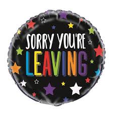 Sorry You're Leaving Stars Foil Balloon