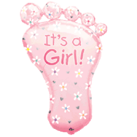 It's a Girl Baby Footprint
