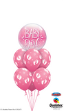 Baby Girl Footprints Bubble Bouquet