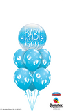 Baby Boy Footprints Bubble Bouquet