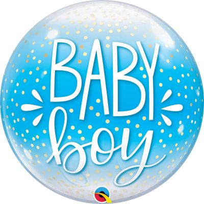 Baby Boy Blue & Confetti Dots