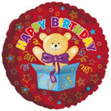 Happy Birthday Bear in a Box Foil Balloon