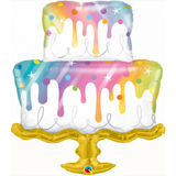 Pastel Drip Cake Balloon Shape
