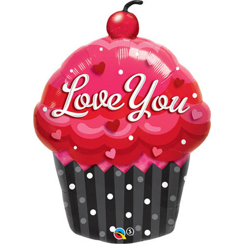 I Love You Cupcake Shape Balloon