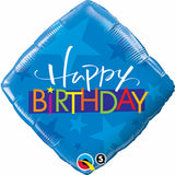 Happy Birthday Blue Diamond Balloon