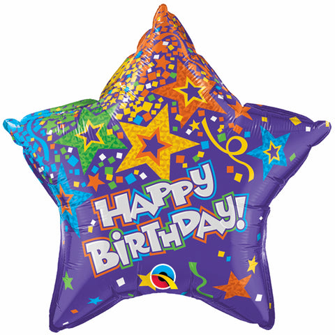 Happy Birthday Star Balloon Shape