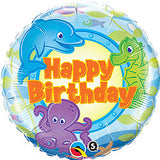Happy Birthday Sea Creatures Foil Balloon