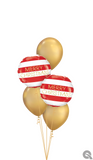 Merry Christmas Gold & Red Balloon Arrangement