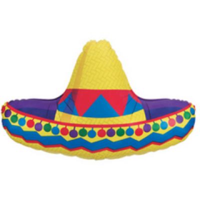 Mexican Sombrero Hat Shape Foil Balloon