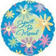 You'll be Missed Smiley Flowers Foil Balloon