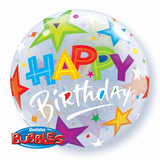 Happy Birthday Brilliant Stars Bubble Balloon