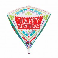 Happy Birthday Scandi Diamondz Orbz Balloon