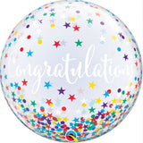 Congratulations Stars Bubble Balloon