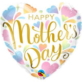 Happy Mothers Day Pastel Heart Balloon